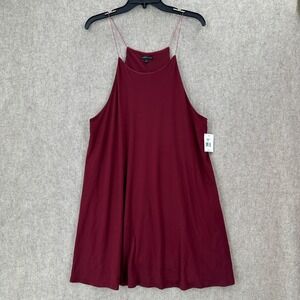 NWT MmMmMm Burgundy‎ Halter Neck Swing Dress XL Sexy Party